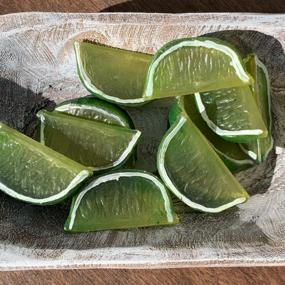 10 Faux Limes Citrus Fruit Farmhouse Tiered Tray Kitchen Decorations